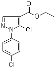 structure of CAS# 110821-36-8, Ethyl 5-chloro-1-(4-chlorophenyl)-1H-pyrazole-4-carboxylate