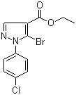 structure of CAS# 110821-40-4, 5-溴-1-(4-氯苯基)-1H-吡唑-4-羧酸乙酯