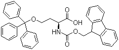 structure of CAS# 111061-55-3, N-Fmoc-O-trityl-L-homoserine