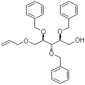 structure of CAS# 111549-97-4, 5-O-Allyl-2,3,4-tri-O-benzyl-D-ribitol