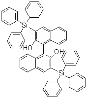 structure of CAS# 111822-69-6, (1R)-3,3'-二(三苯基硅烷基)[1,1'-联萘]-2,2'-二醇