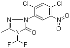 CAS # 111992-17-7, 2-(2,4-Dichloro-5-nitrophenyl)-4-(difluoromethyl)-2,4-dihydro-5-methyl-3H-1,2,4-triazol-3-one
