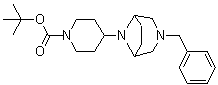 CAS # 1120214-83-6, 4-[3-(Phenylmethyl)-3,8-diazabicyclo[3.2.1]oct-8-yl]-1-piperidinecarboxylic acid 1,1-dimethylethyl ester