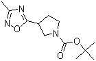 structure of CAS# 1121057-53-1, 3-(3-甲基-1,2,4-恶二唑-5-基)-1-吡咯烷羧酸叔丁酯