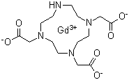 structure of CAS# 112188-16-6, 1,4,7,10-Tetraazacyclododecane-1,4,7-triacetic acid gadolinium complex