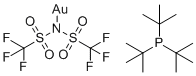 structure of CAS# 1121960-93-7, Tri-tert-butylphosphine gold(i) bis(trifluoromethylsulfonyl)imide