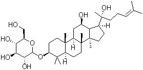 CAS # 112246-15-8, 20(R)-Ginsenoside Rh2, 20(R)-Rh2, (3beta,12beta,20R)-12,20-Dihydroxydammar-24-en-3-yl beta-D-glucopyranoside