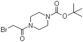 structure of CAS# 112257-12-2, 4-(2-溴乙酰基)哌嗪-1-羧酸叔丁酯