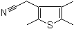 structure of CAS# 112440-49-0, 3-(Cyanomethyl)-2,4,5-trimethylthiophene