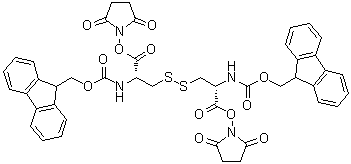 CAS 登录号：112514-60-0, (3R,8R)-3,8-二[[(2,5-二氧代-1-吡咯烷基)氧基]羰基]-12-(9H-芴-9-基)-10-氧代-11-氧杂-5,6-二硫杂-2,9-二氮杂十二烷酸芴甲基酯