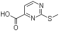 CAS # 1126-44-9, 2-Methylthiopyrimidine-4-carboxylic acid, 2-Methylsulfanylpyrimidine-4-carboxylic acid