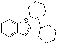 structure of CAS# 112726-66-6, N-[1-(2-苯并[b]噻吩基)环己基]哌啶