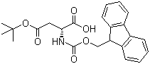 structure of CAS# 112883-39-3, N-芴甲氧羰基-D-天冬氨酸-4-叔丁酯