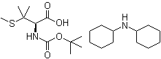structure of CAS# 112898-23-4, N-[叔丁氧羰基]-3-甲硫基-L-缬氨酸二环己基铵盐
