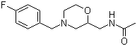 structure of CAS# 112913-94-7, 2-Acetylamidomethyl-4-(4-fluorobenzyl)morpholine
