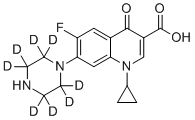 structure of CAS# 1130050-35-9, 环丙沙星-d8