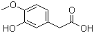 structure of CAS# 1131-94-8, 3-Hydroxy-4-methoxyphenylacetic acid