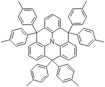 structure of CAS# 1131007-94-7, 4,4,8,8,12,12-Hexakis(4-methylphenyl)-4H,8H,12H-benzo[1,9]quinolizino[3,4,5,6,7-defg]acridine