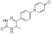 structure of CAS# 113118-31-3, 4,5-二氢-5-甲基-6-[4-(4-氧代-1(4H)-吡啶基)苯基]-1,2,4-三嗪-3(2H)-酮