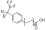 structure of CAS# 113274-80-9, 4-[3-(三氟甲基)-3H-双吖丙啶-3-基]苯十一碳酸