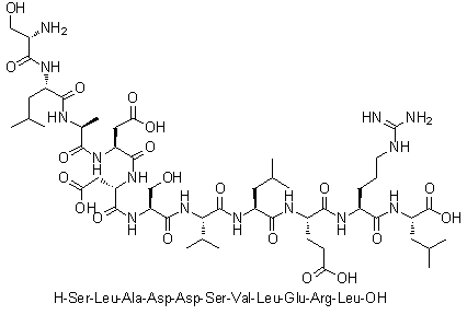 CAS 登录号：1133963-08-2, L-丝氨酰-L-亮氨酰-L-丙氨酰-L-alpha-天冬氨酰-L-alpha-天冬氨酰-L-丝氨酰-L-缬氨酰-L-亮氨酰-L-alpha-谷氨酰-L-精氨酰-L-亮氨酸