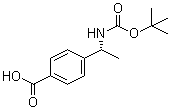 structure of CAS# 1134776-30-9, 4-[(1R)-1-[[叔丁氧羰基]氨基]乙基]苯甲酸