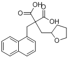 structure of CAS# 113527-39-2, 1-(Tetrahydro-2-furyl)-3-(1-naphthyl)propane-2,2-dicarboxylic acid