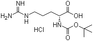 structure of CAS# 113712-06-4, N-[(叔丁氧基)羰基]-D-精氨酸盐酸盐