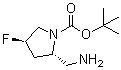 structure of CAS# 1138324-46-5, (2S,4R)-2-(氨基甲基)-4-氟-1-吡咯烷羧酸叔丁酯