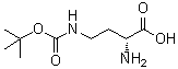 CAS # 114360-55-3, (2R)-2-Amino-4-[[(1,1-dimethylethoxy)carbonyl]amino]butanoic acid