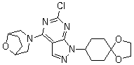 structure of CAS# 1144080-35-2, 3-[6-氯-1-(1,4-二氧杂螺[4.5]癸-8-基)-1H-吡唑并[3,4-d]嘧啶-4-基]-8-氧杂-3-氮杂双环[3.2.1]辛烷