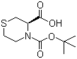 structure of CAS# 114525-81-4, (R)-4-Boc-Thiomorpholine-3-carboxylic acid