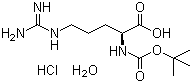 structure of CAS# 114622-81-0, N-Boc-L-精氨酸盐酸盐(一水)