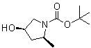 structure of CAS# 114676-61-8, (2S,4R)-4-Hydroxy-2-methylpyrrolidine-1-carboxylic acid tert-butyl ester