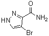 structure of CAS# 1146951-57-6, 4-溴-1H-吡唑-3-甲酰胺