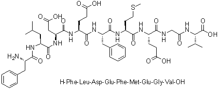 CAS # 1146952-94-4, L-Phenylalanyl-L-leucyl-L-alpha-aspartyl-L-alpha-glutamyl-L-phenylalanyl-L-methionyl-L-alpha-glutamylglycyl-L-valine
