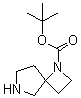 structure of CAS# 1148044-31-8, 1,6-Diazaspiro[3.4]octane-1-carboxylic acid 1,1-dimethylethyl ester