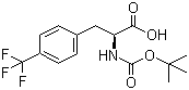 structure of CAS# 114873-07-3, Boc-4-(Trifluoromethyl)-L-phenylalanine