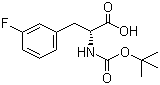 structure of CAS# 114873-11-9, Boc-3-fluoro-D-phenylalanine