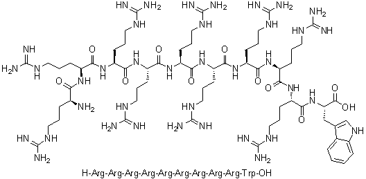 CAS # 1149494-84-7, L-Arginyl-L-arginyl-L-arginyl-L-arginyl-L-arginyl-L-arginyl-L-arginyl-L-arginyl-L-arginyl-L-tryptophan