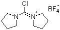 structure of CAS# 115007-14-2, 1-(Chloro-1-pyrrolidinylmethylene)pyrrolidinium tetrafluoroborate
