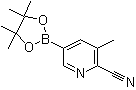 structure of CAS# 1150561-70-8, 2-氰基-3-甲基吡啶-5-硼酸频哪醇酯