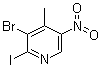 structure of CAS# 1150618-06-6, 3-Bromo-2-iodo-4-methyl-5-nitropyridine