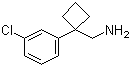 structure of CAS# 115816-34-7, 1-(3-Chlorophenyl)cyclobutanemethanamine