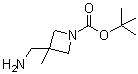 structure of CAS# 1158758-85-0, 3-(氨基甲基)-3-甲基-1-吖丁啶羧酸叔丁酯