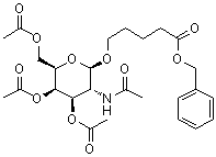 CAS # 1159408-53-3, 5-[[3,4,6-Tri-O-acetyl-2-(acetylamino)-2-deoxy-beta-D-galactopyranosyl]oxy]pentanoic acid phenylmethyl ester