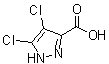 structure of CAS# 115964-19-7, 4,5-Dichloro-1H-pyrazole-3-carboxylic acid