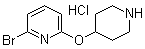 structure of CAS# 1159815-93-6, 2-溴-6-(4-哌啶基氧基)吡啶盐酸盐