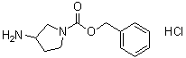 structure of CAS# 1159822-27-1, 3-氨基-1-吡咯烷羧酸苄酯盐酸盐