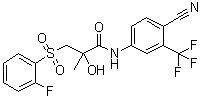 CAS # 1159977-36-2, N-[4-Cyano-3-(trifluoromethyl)phenyl]-3-[(2-fluorophenyl)sulfonyl]-2-hydroxy-2-methylpropanamide